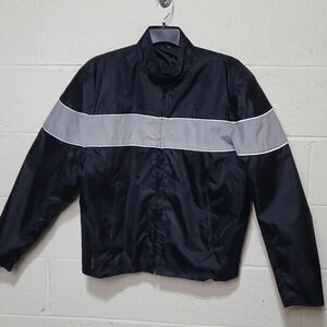 Cordura LARGE Waterproof Motorcycle Jacket Scotchlite 3M Removable inside lining